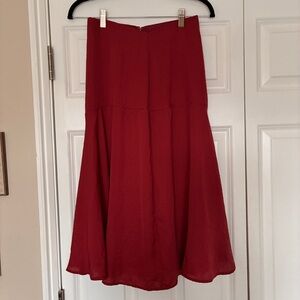 Red Midi Skirt